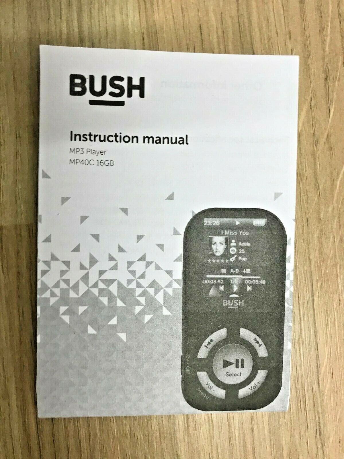 Bush Portable 16GB Sports Bluetooth MP3 Music Media Player Camera LED Display