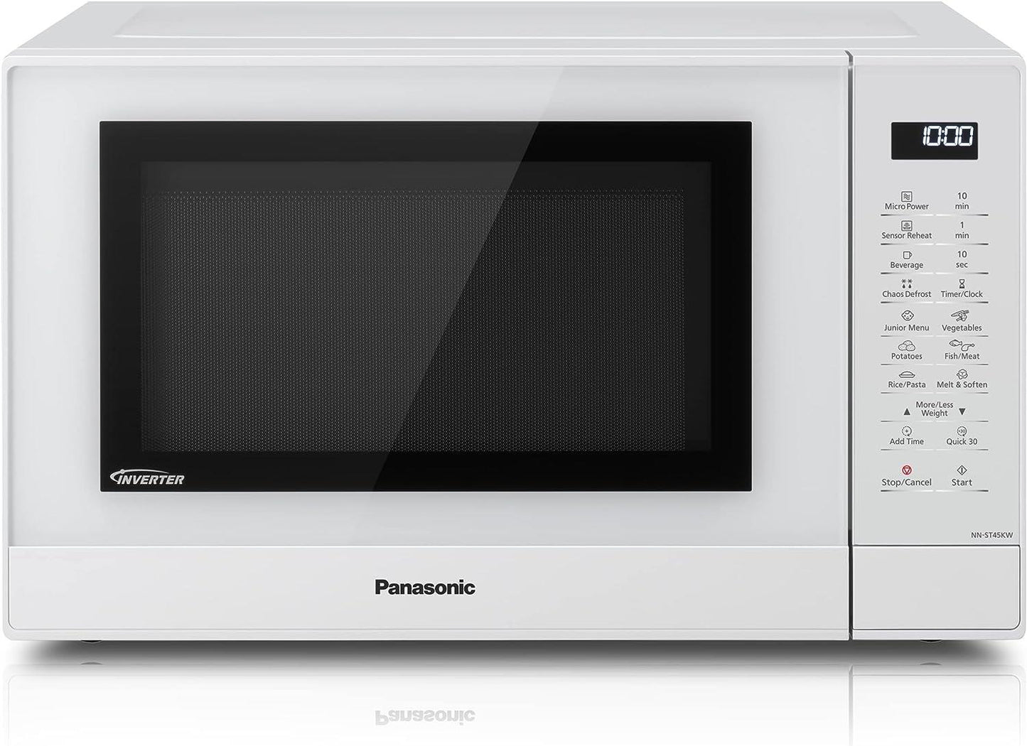 Panasonic NN-ST45KW 32 Litre Microwave Inverter Technology 7 Power Levels- White