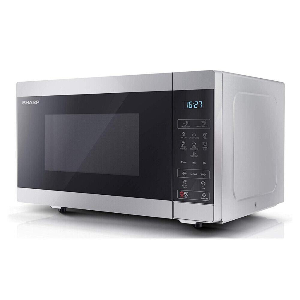 SHARP Solo Microwave 25L 900W Digital Touch Defrost YC-MS252AU-S Silver