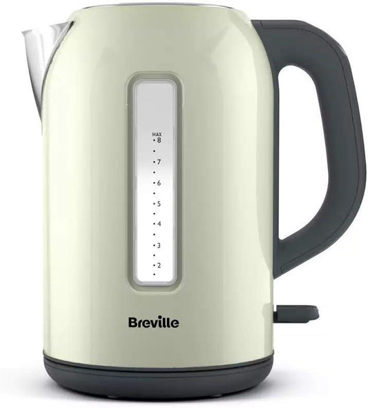 Breville Kitchen Illuminated Jug Electric Boiler Stainless Steel Kettle - Cream