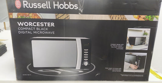 Russell Hobbs Worcester Microwave 700W Standard KITCHENFOOD REHEAT DEFROST BLACK