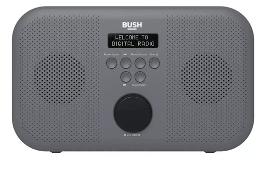 Bush Portable Stereo DAB Radio - Grey