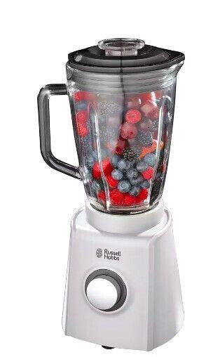 Russell Hobbs Go Create White 1.5L Glass Jar Grinder Food Processor Jug Blender