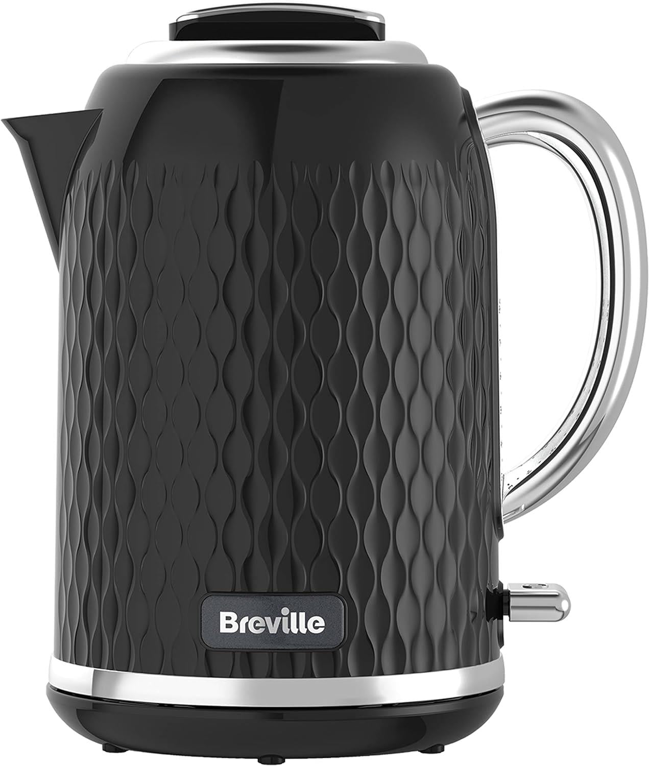 Breville VKT017 Curve Kettle - Black and Chrome Cordless Fast boiling Modern