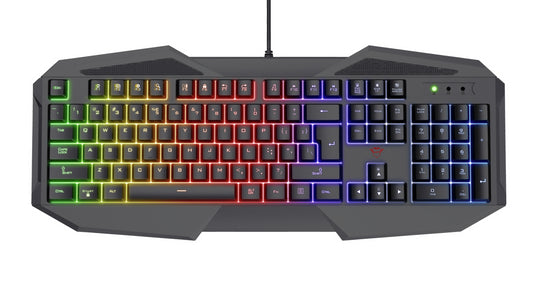 Trust Wired Ergonomic Gaming Keyboard Game Keyboard Scroll Illuminated Computer