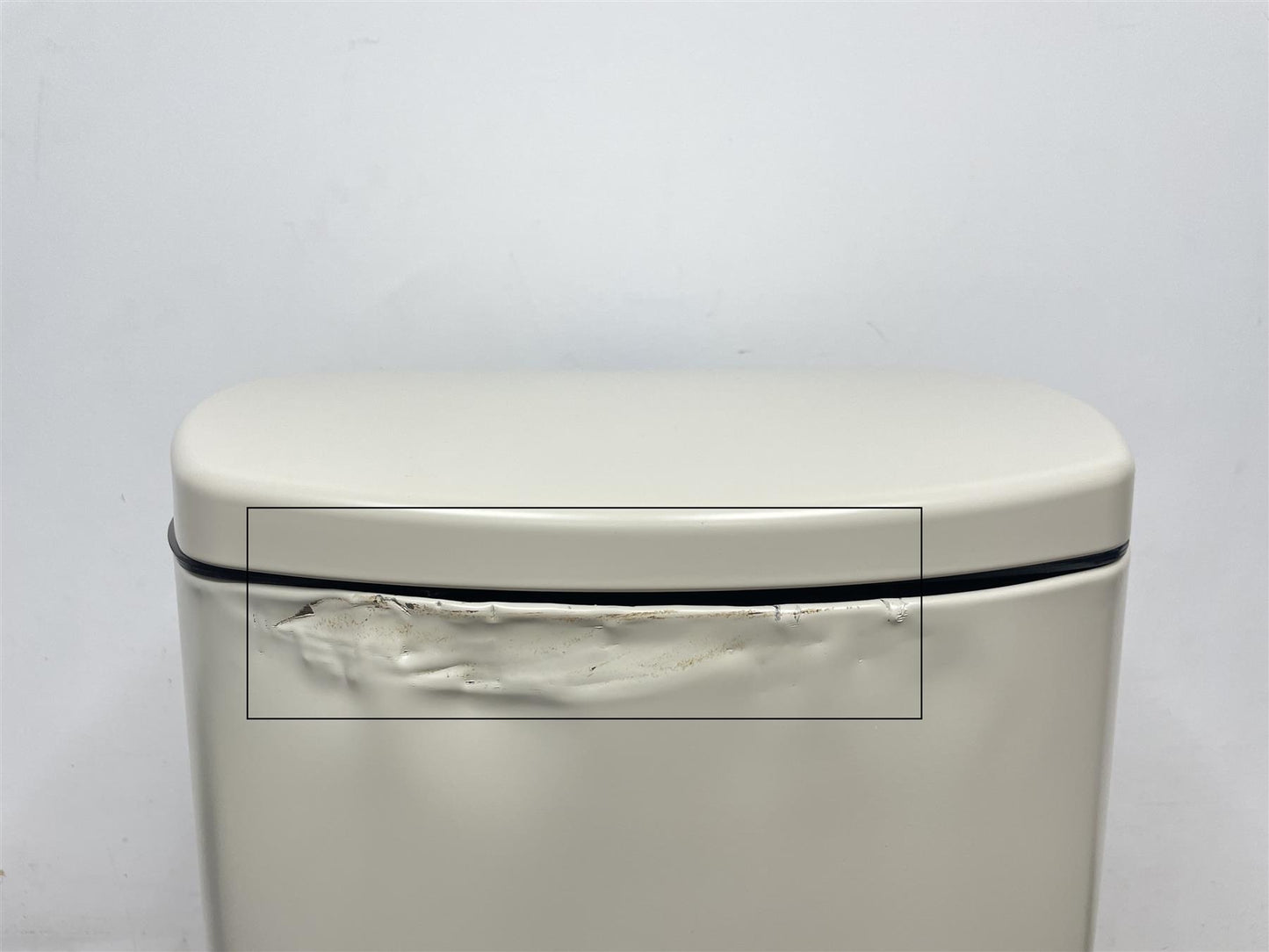 Habitat 50L Wide Foot Pedal Bin Easy Rubbish Disposal Silent Lid opening - Cream