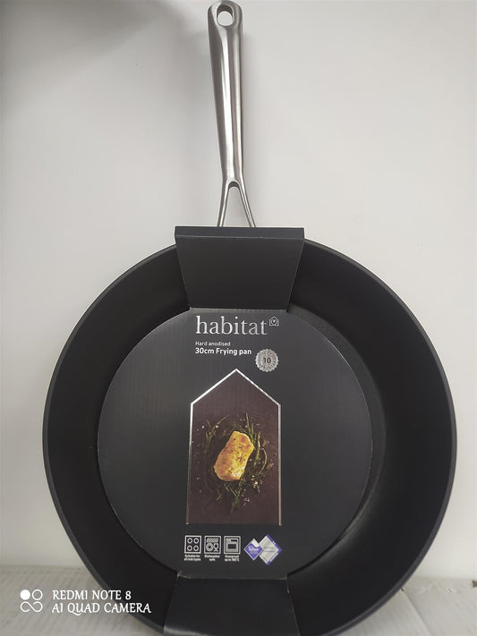 Habitat Frying Pan 30cm Hard Anodised Aluminium non stick Oven safe all Hobs