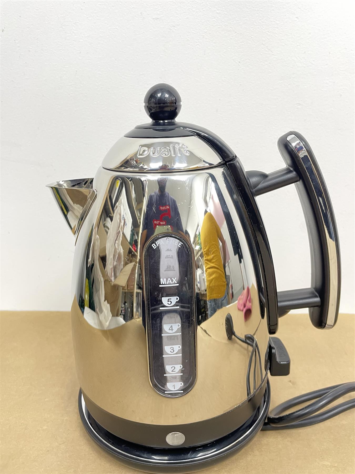 DUALIT Kettle Electric Jug Stainless Steel&black 360 Cordless Fast Boil 1.5Litr