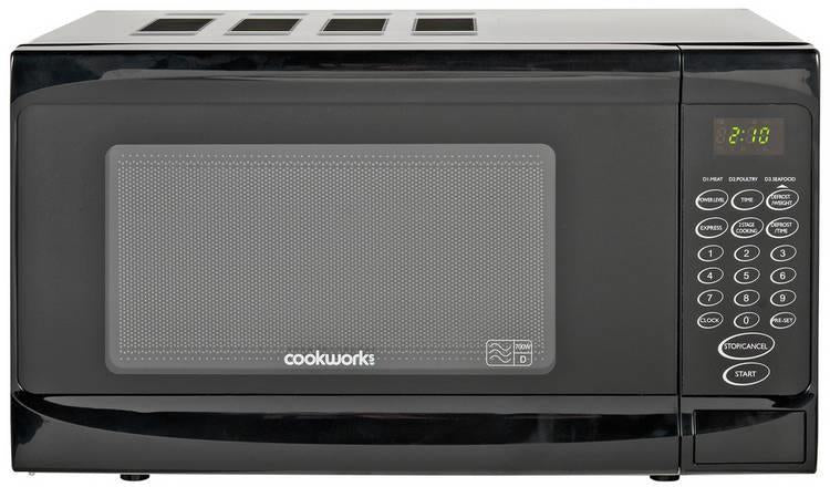 Cookworks 700W Standard Microwave- Black Absolute Breeze Digital Microwave