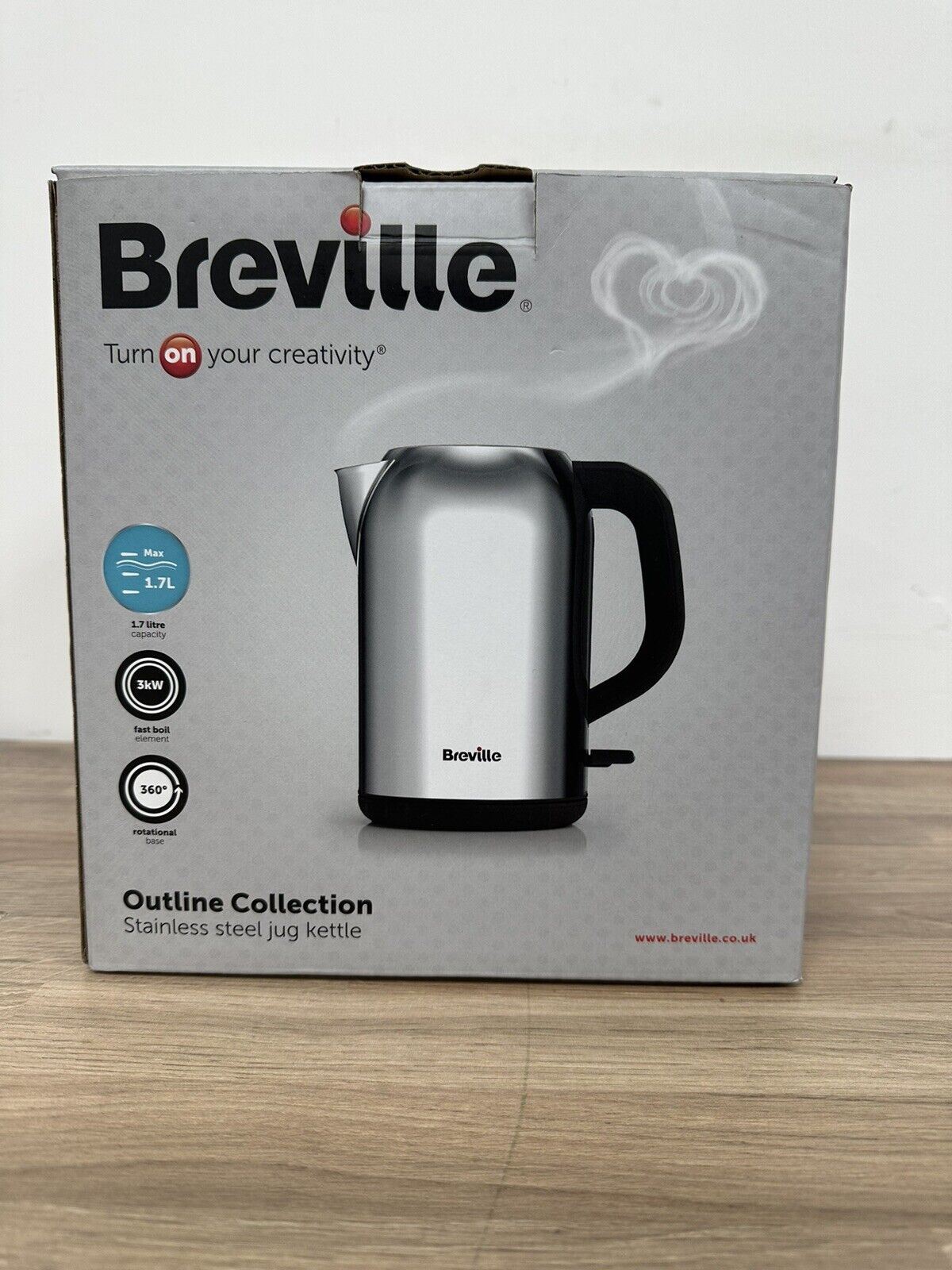 Breville Kitchen Electric Water rapid Boil Jug Kettle - Polished Stainless Steel