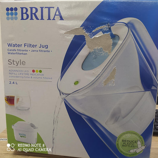 BRITA Style Water Filter Jug 2.4L MAXTRA PRO 4 filter Cartridge Smart Light Blue