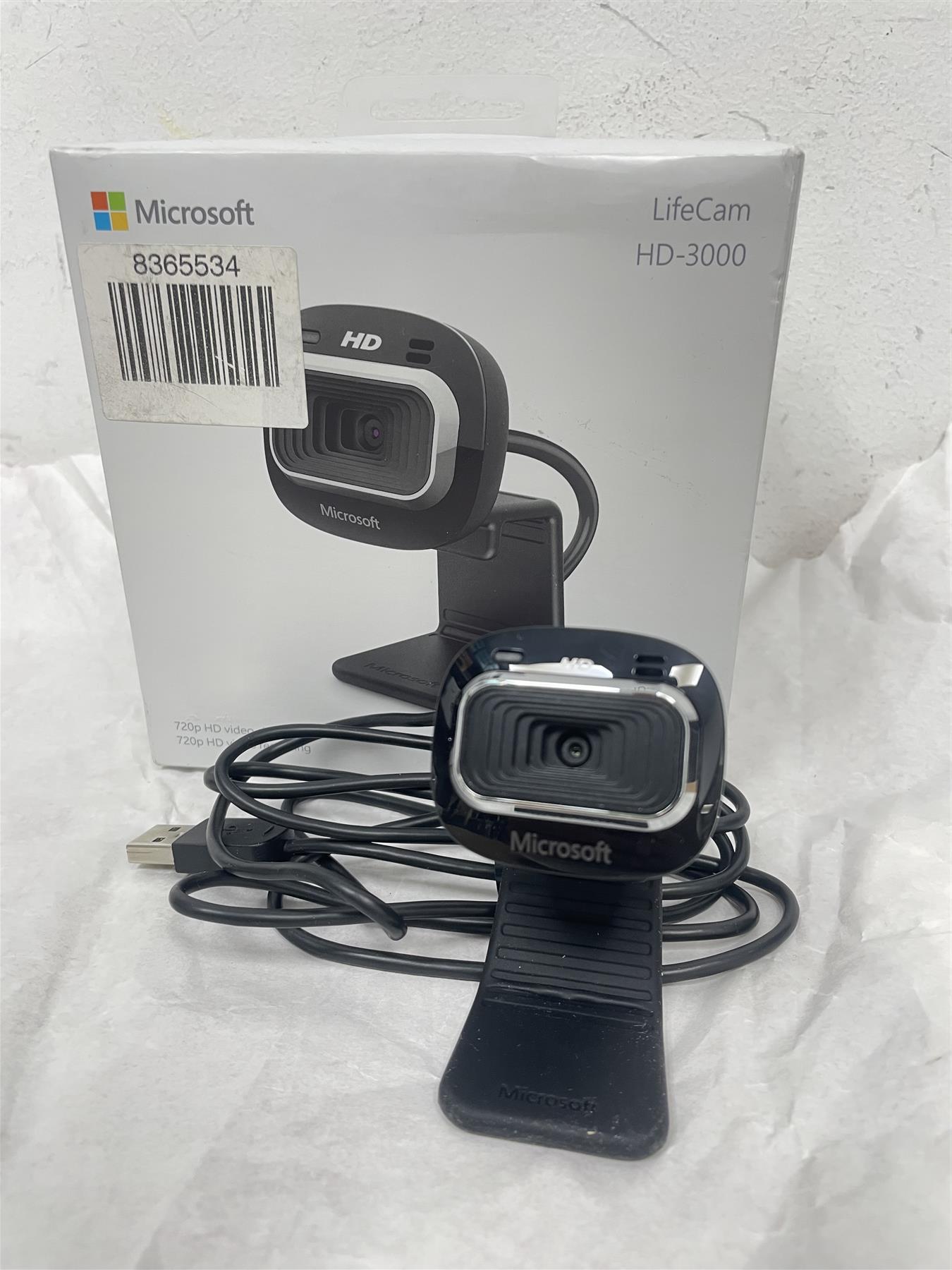 Microsoft LifeCam T3H-00012 HD-3000 Webcam True 720p HD-Quality Video