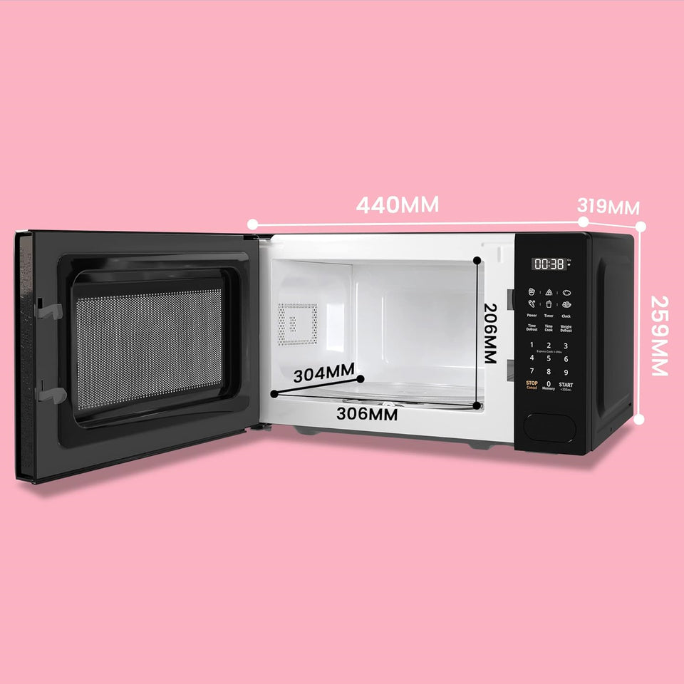 COMFEE' Microwave Oven 700w 20 Litre Digital 11 Power Levels Defrost Black