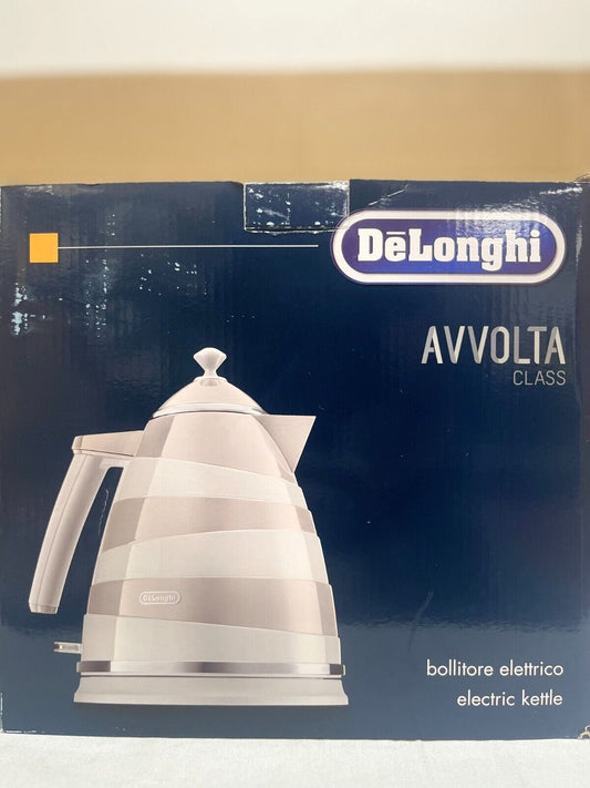 De'Longhi Avvolta Kettle-White & Grey Electric kettle Cordless Stylish kettle