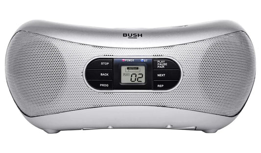 Bush Boombox Stereo CD Player FM Radio Bluetooth Speaker Home Audio Portable MP3