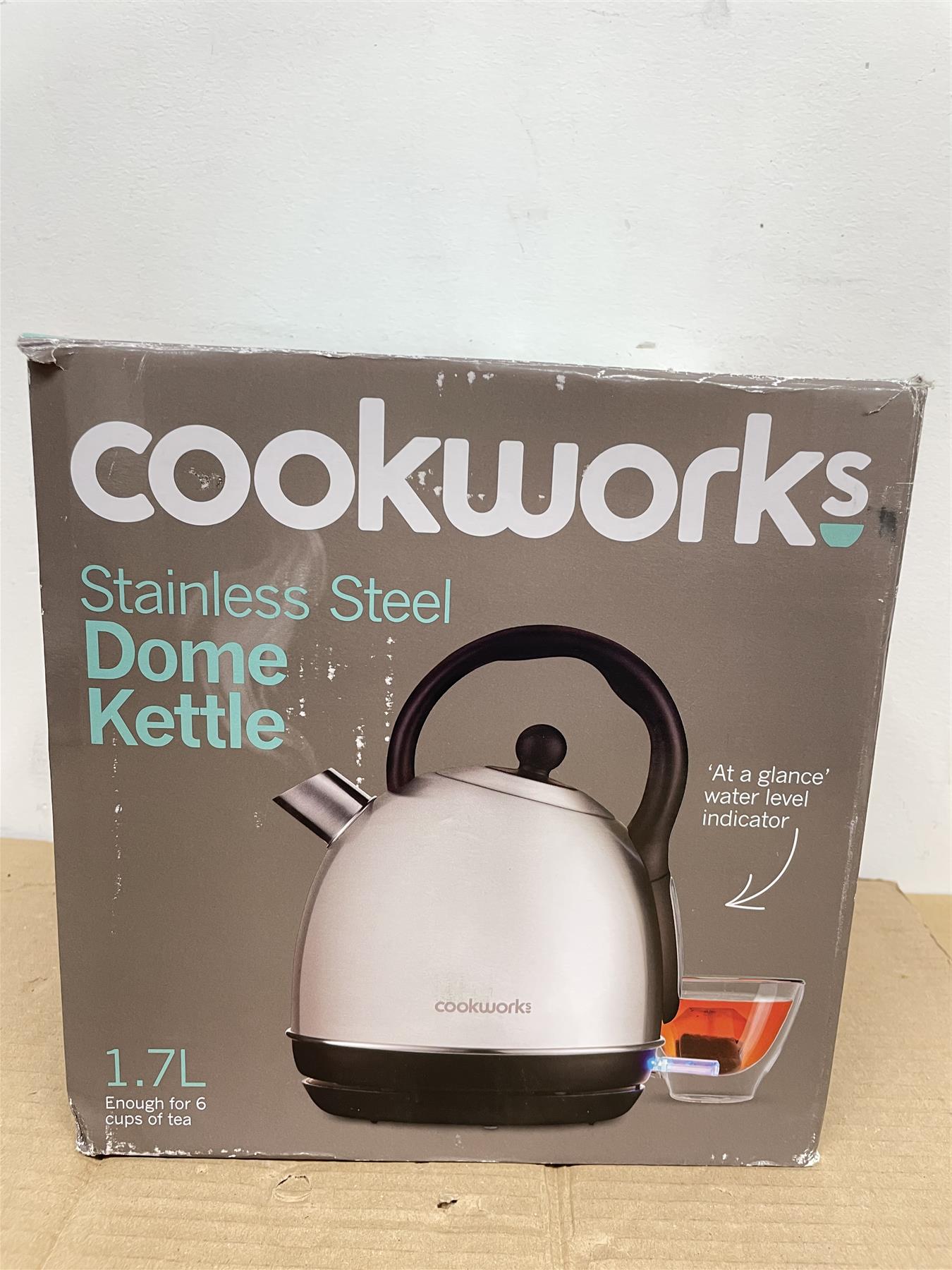 COOKWORKS 1.7L STAINLESS STEEL DOME KETTLE