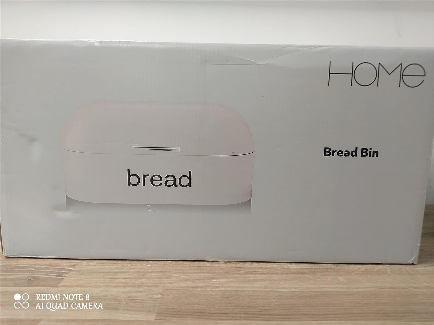 Home Domed Bread Bin Kitchen Counter Cake loaf Storage Container Steel White