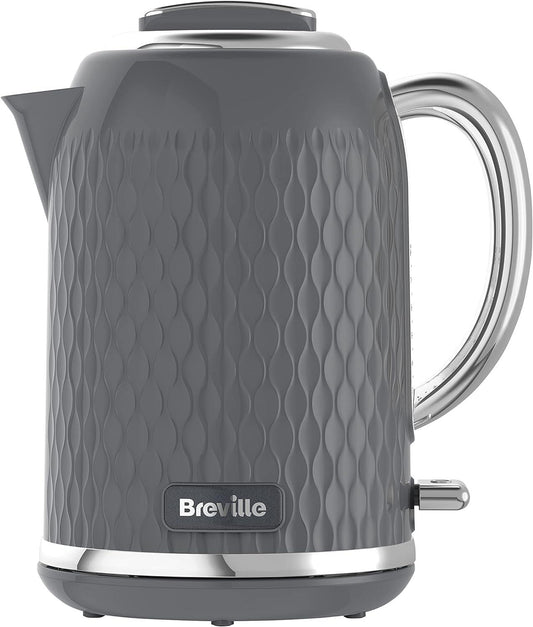 Breville Kitchen 1.7L VKT227 Curve Water rapid boil Kettle - Grey and Chrome