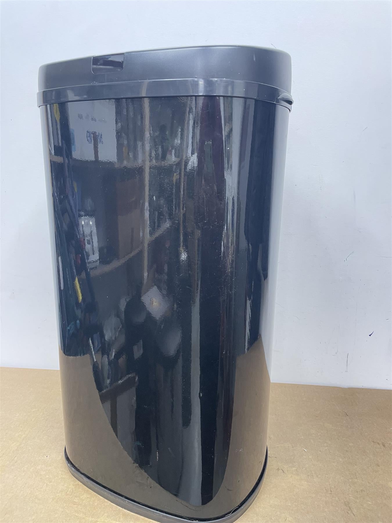 Tower Recycling 42L Square Sensor Bin lid automatically opens easy clean - black