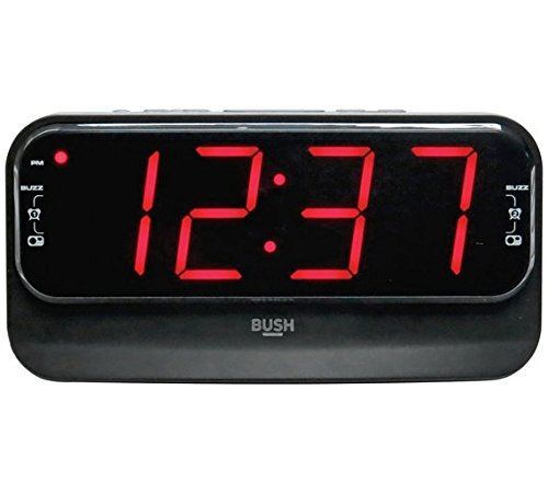 Bush Alarm Clock AM FM Radio Dual  Large Sleep Timer Snooze LED Display Bedside