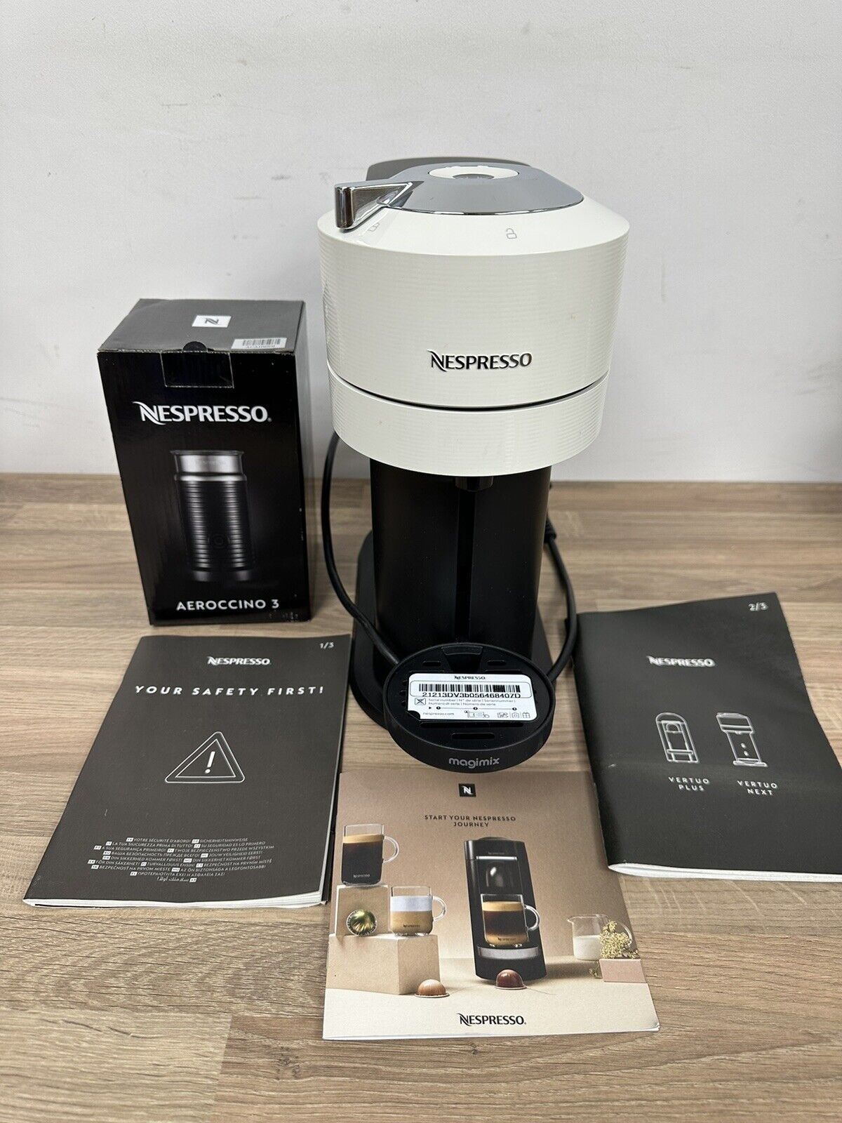 Magimix Nespresso Vertuo NEXT Pod Coffee Machine Bundle aeroccino milk frother