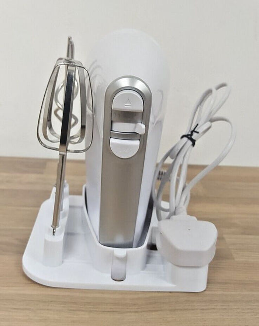 Cookworks Electric Hand held Mixer Whisk Egg Beater with storage dough hook cake